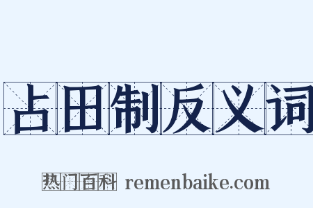 占田制反义词是什么意思的图片